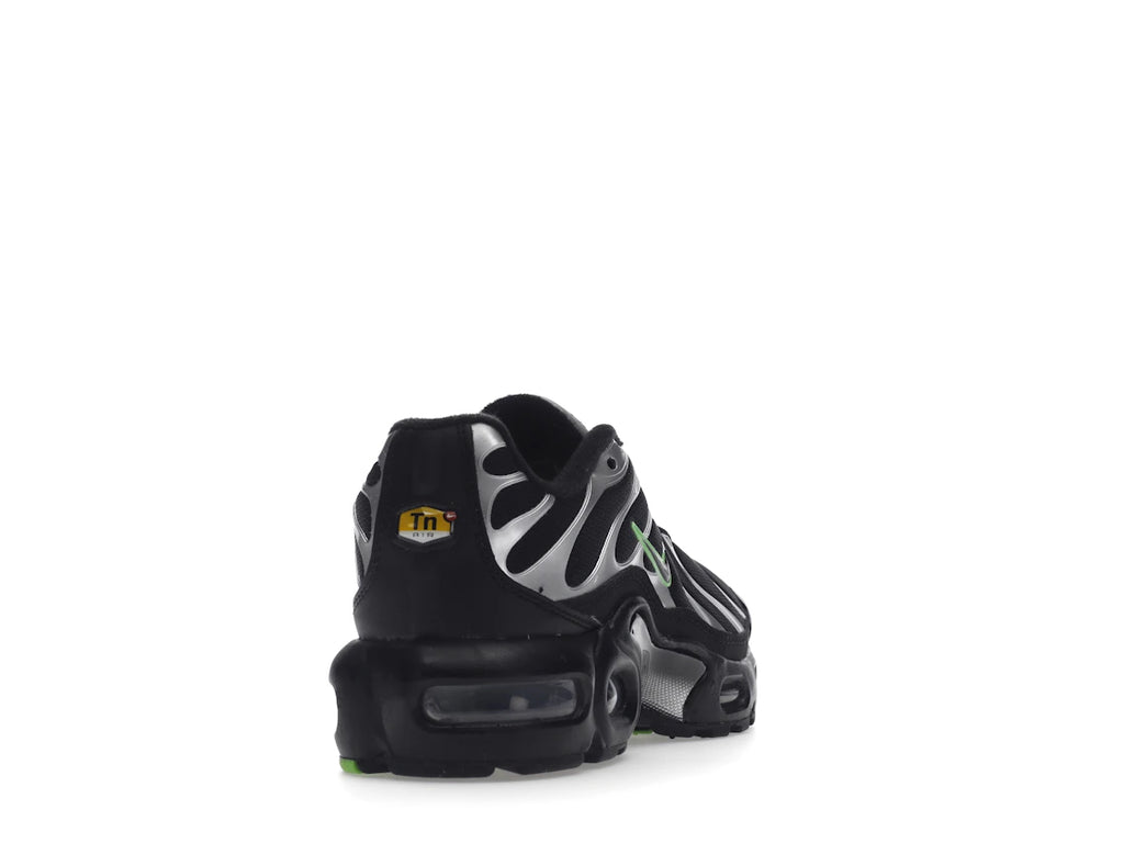Nike Air Max Plus Black Green Strike Metallic Silver (GS)