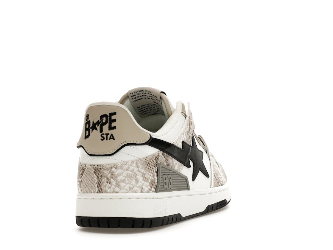 A Bathing Ape Sk8 Sta #1 Beige Snakeskin