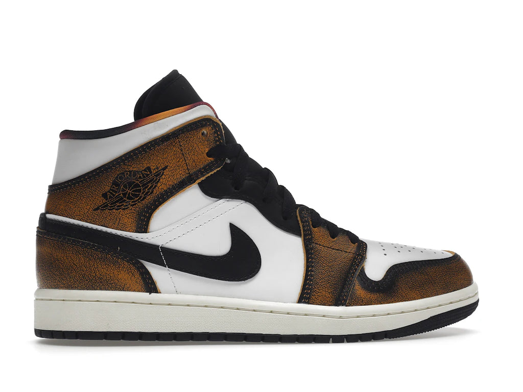 Jordan 1 Mid SE Orange Wear Away