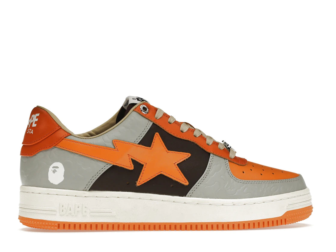 A Bathing Ape Bape Sta Low Grey Orange