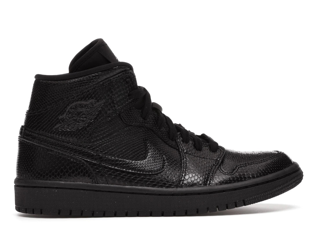 Jordan 1 Mid Black Snakeskin (W)