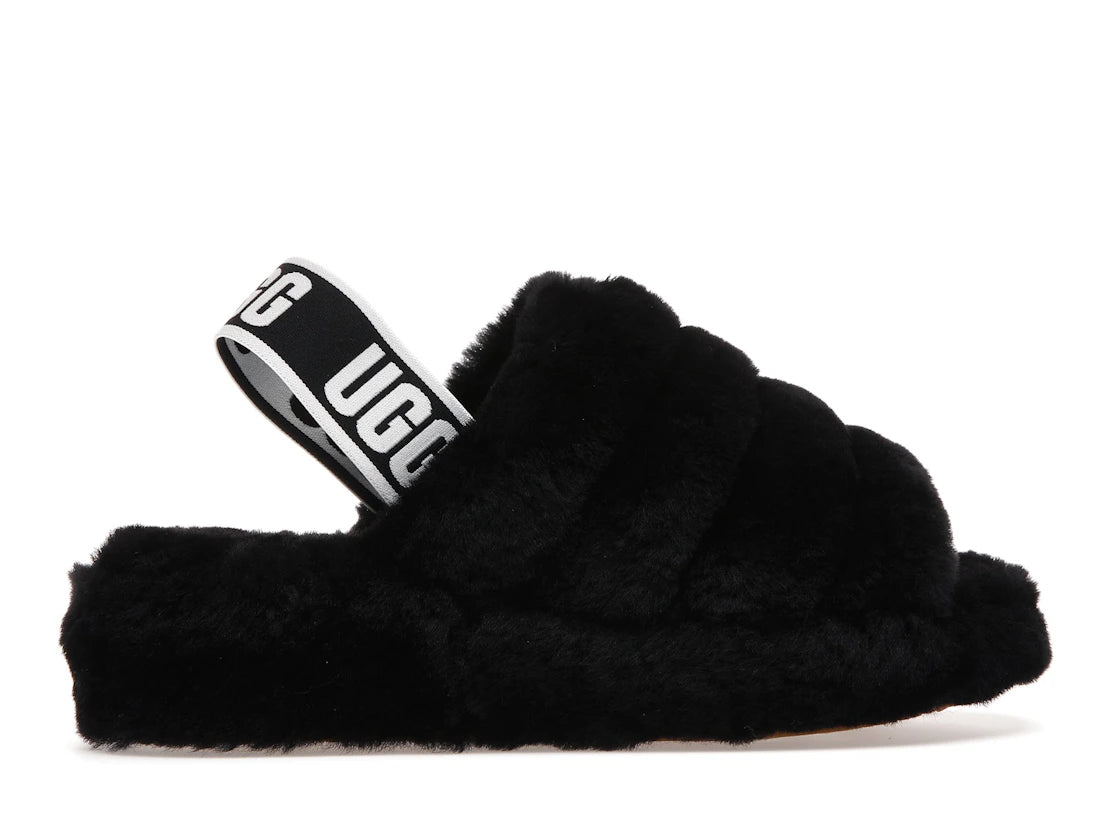 tenisky a boty UGG Fluff Yeah Slide Black (W) 1095119-BLK ADONIO