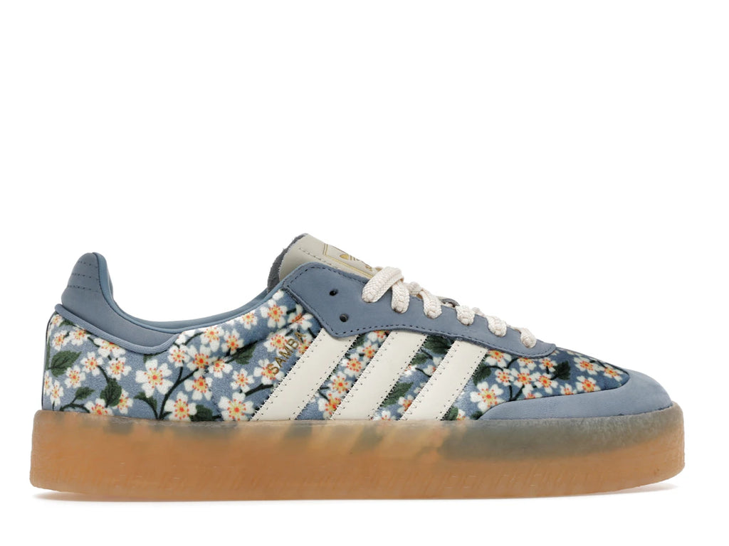 adidas Sambae Liberty London Floral Embroidery Blue Cream White (W)
